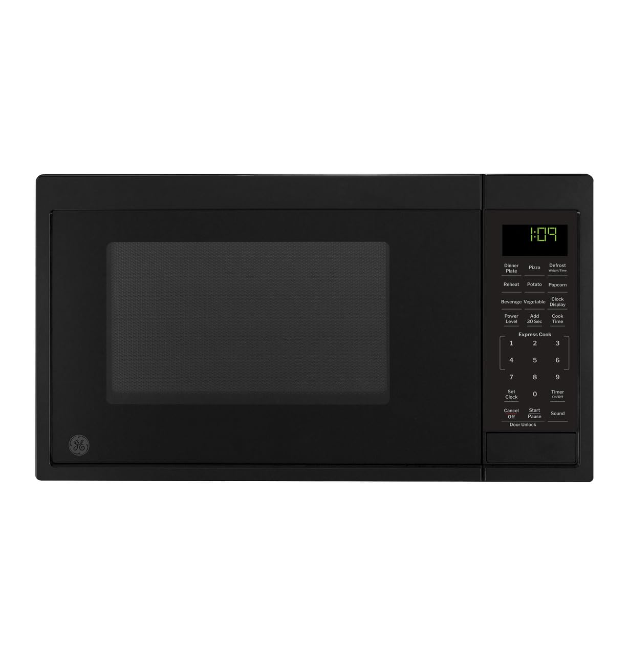 Dluxe Ave. Microwave Oven 900-watt 7 Auto Cooking Settings Kitchen Essentials 0.9 Cu. Ft Black
