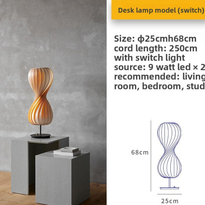 Dluxe Ave. Nordic Wood Veneer LED Table Lamp