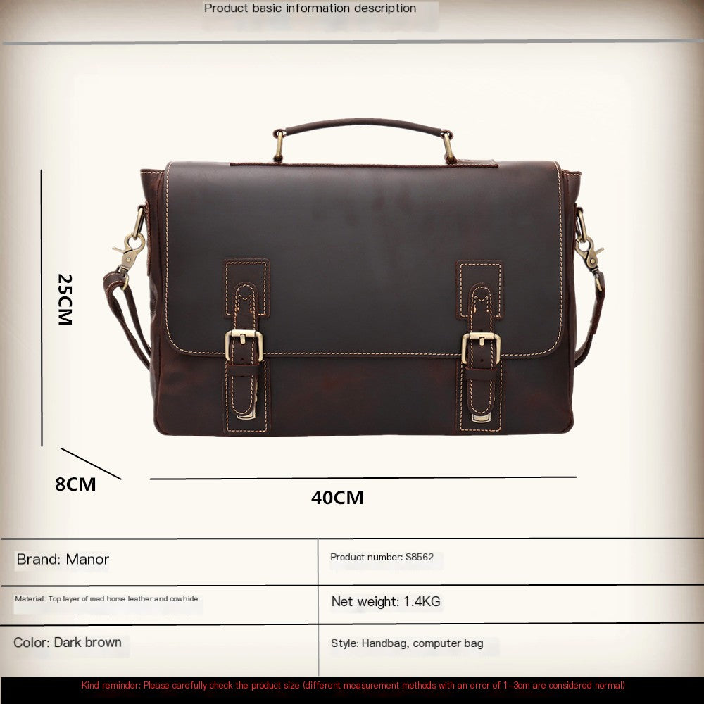 Dluxe Ave. Genuine Leather Business Briefcase