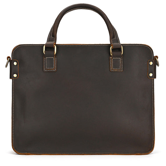 Dluxe Ave. Luxury Leather Business Briefcase/ 14"