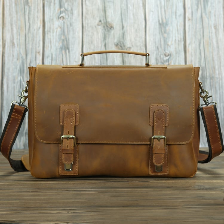 Dluxe Ave. Leather Crossbody Business Travel Bag