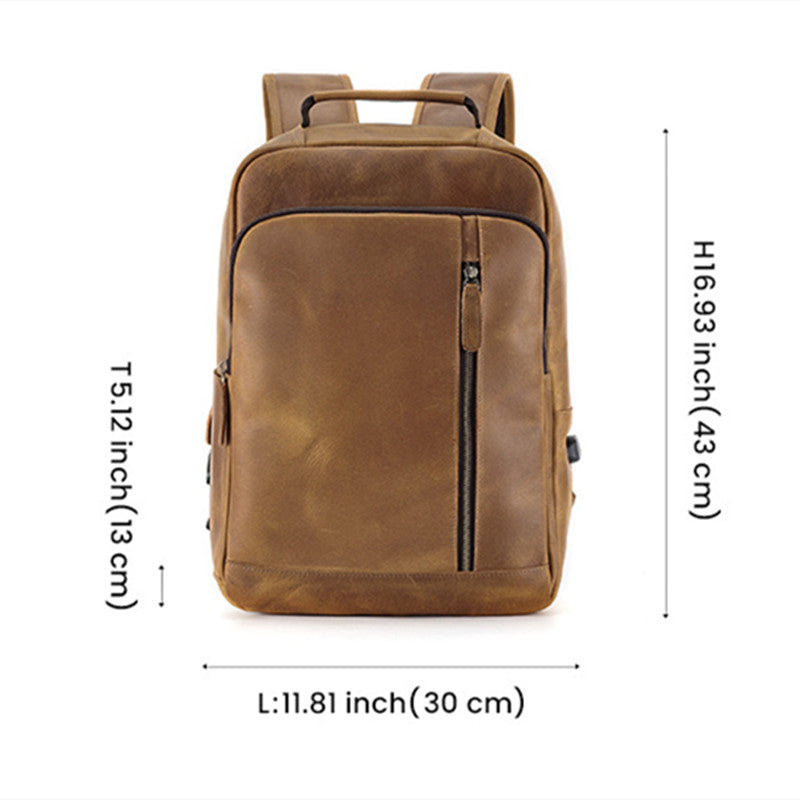Dluxe Ave. Large Genuine Leather Backpack