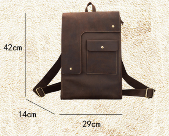 Dluxe Ave. Genuine Leather Travel Backpack