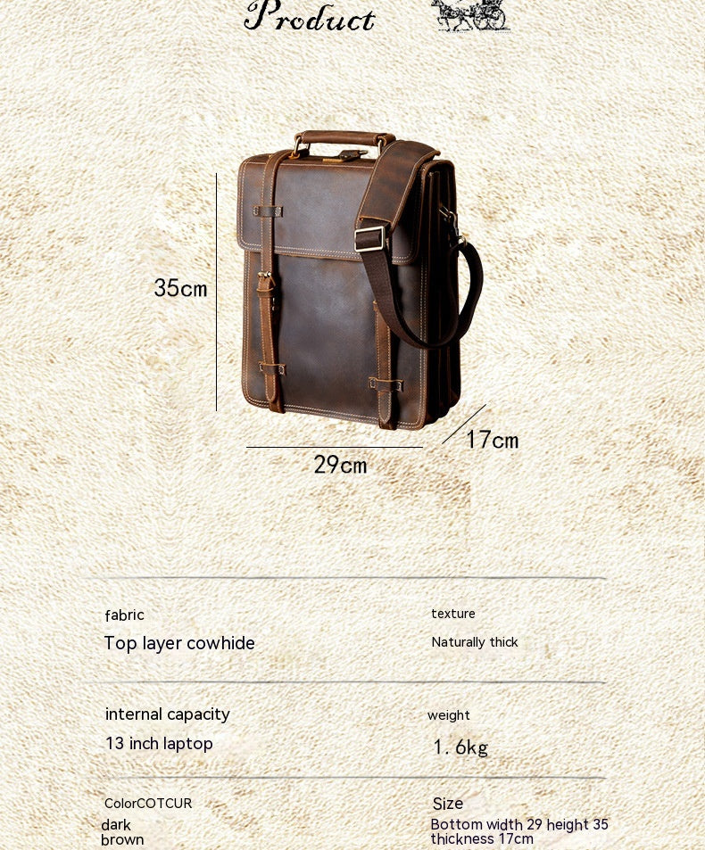 Dluxe Ave. Genuine Leather Cowhide Backpack