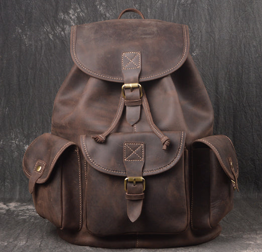 Dluxe Ave. Vintage Leather Casual Backpack