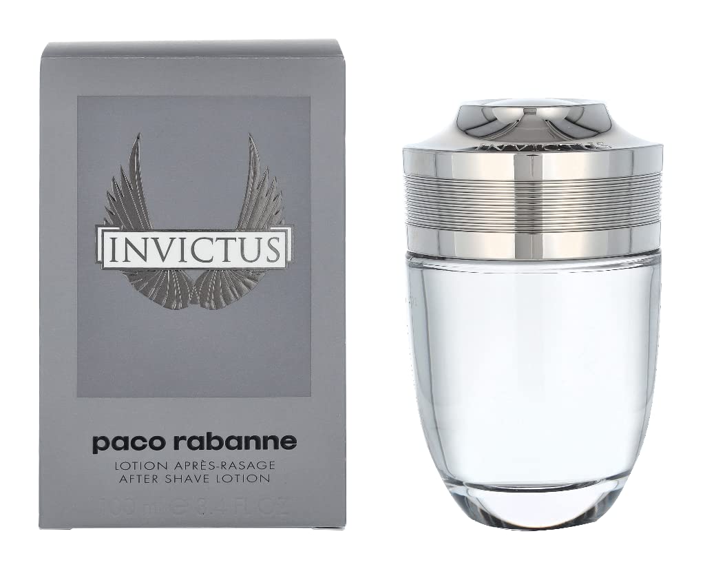 Dluxe Ave. Paco Rabanne Invictus After Shave Lotion For Men - Lightly Perfumes The Skin - Notes Of Morning Freshness And Animal Sensuality - Eliminates Razor Burn - Feeling Of Immediate Comfort - 3.4 Oz