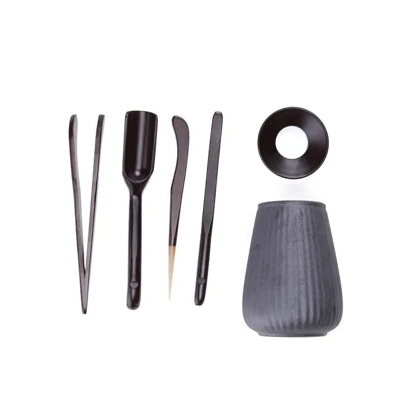 Dluxe Ave. Kung Fu Tea Set with Accessories and Ceramic Canister