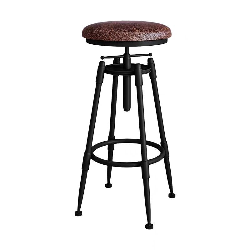 Industrial Style Adjustable Height Bar Stool
