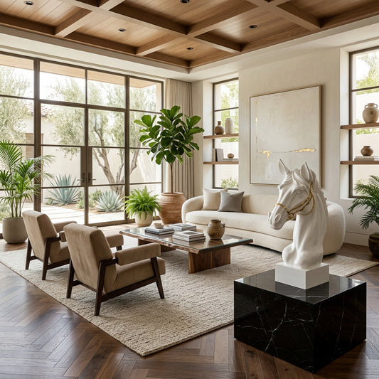 Dluxe Ave. Simulated horse head sculpture