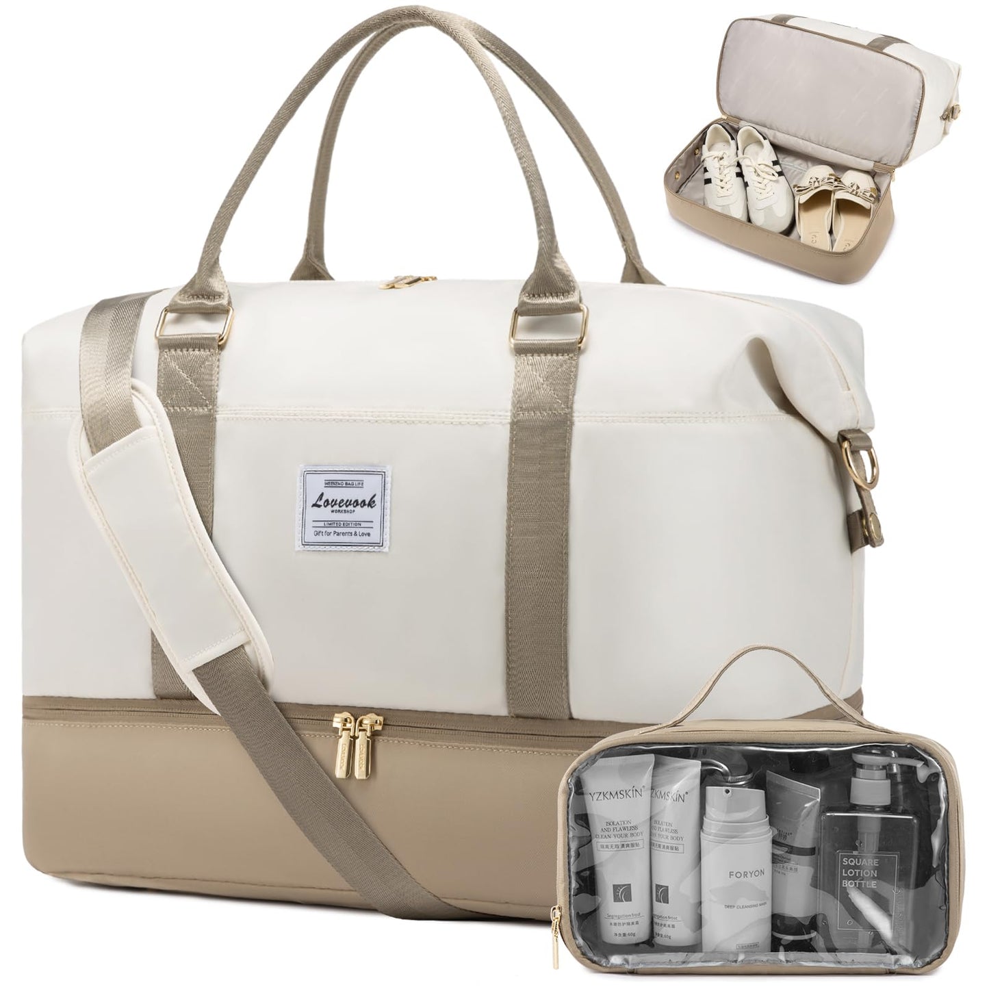 Dluxe Ave. Carry on Overnight Bag with Shoe Compartment/ Laptop Pocket/ Toiletry Bag