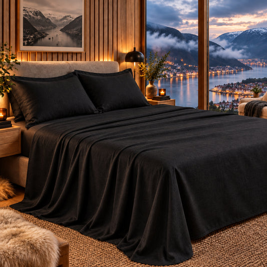 Dluxe Ave. (CALI./ KING) 4 Pcs Cooling Sheets Set/ Dark Grey