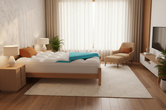 Dluxe Ave. (TWIN) Dual Layer 3 Inch Memory Foam Mattress Topper/ Cooling Pillow