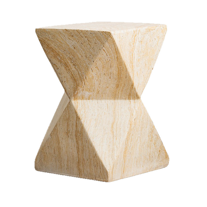 Medieval Style Magnesium Oxide Coffee Table Hexagonal Side Table