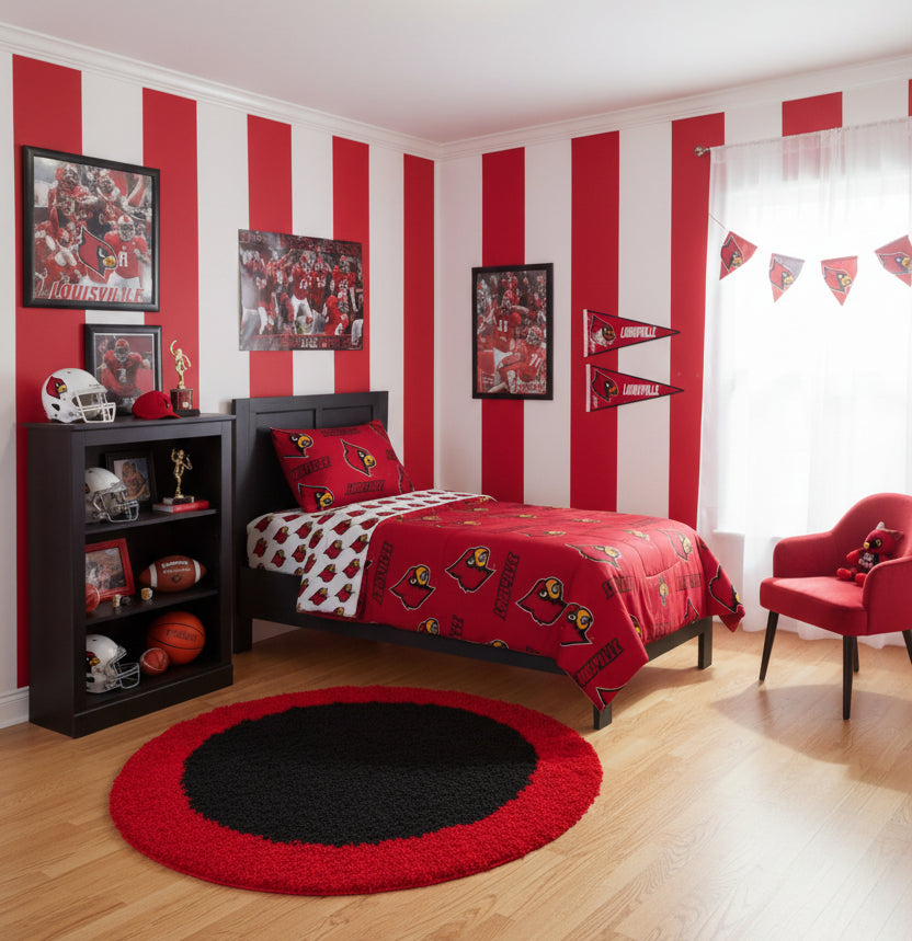 Dluxe Ave. (TWIN) NCAA 4 Pcs. Comforter Set