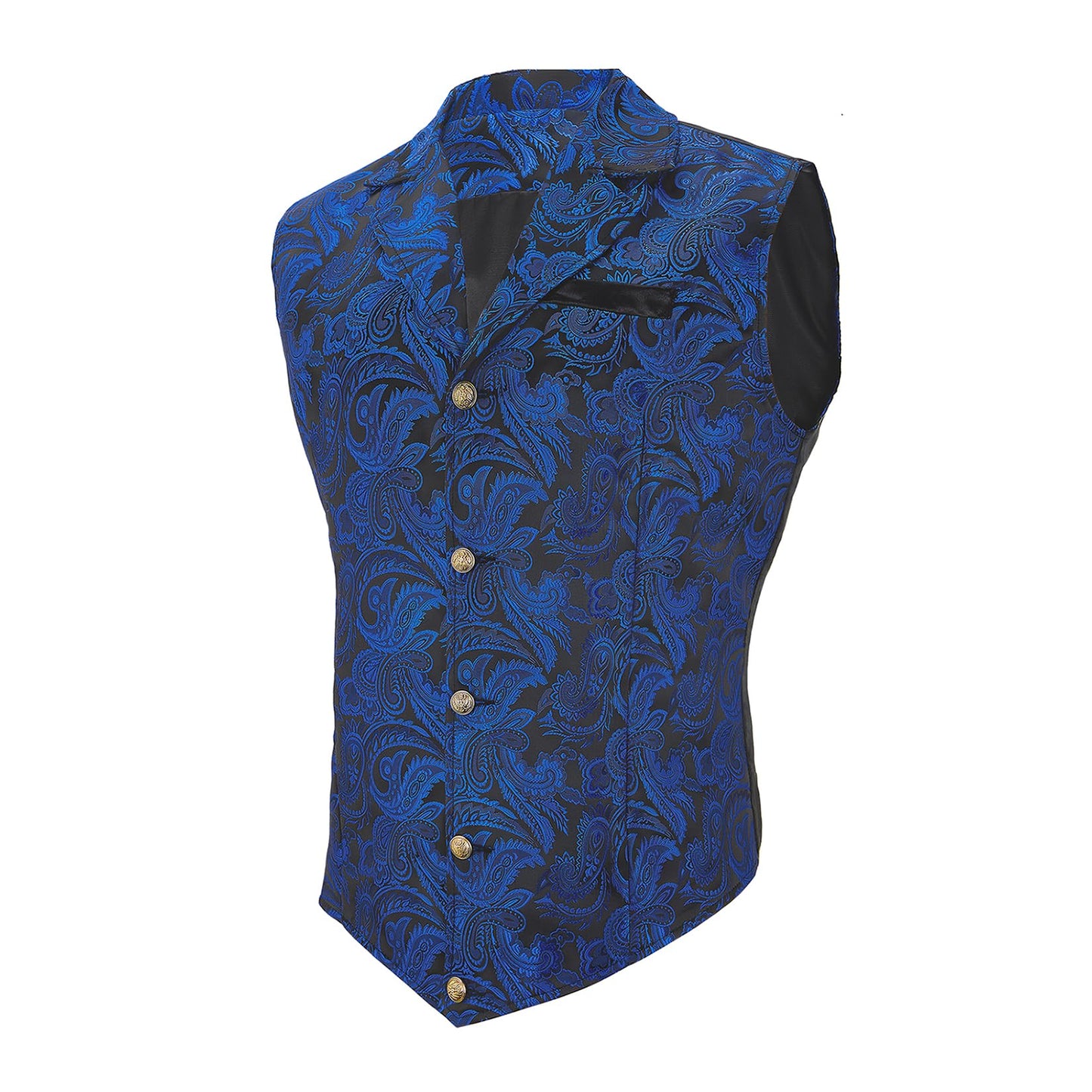 Dluxe Ave. (X-LARGE) Mens Vest Suit Vest for Mens Vests Dress Tuxedo Formal/ Blue