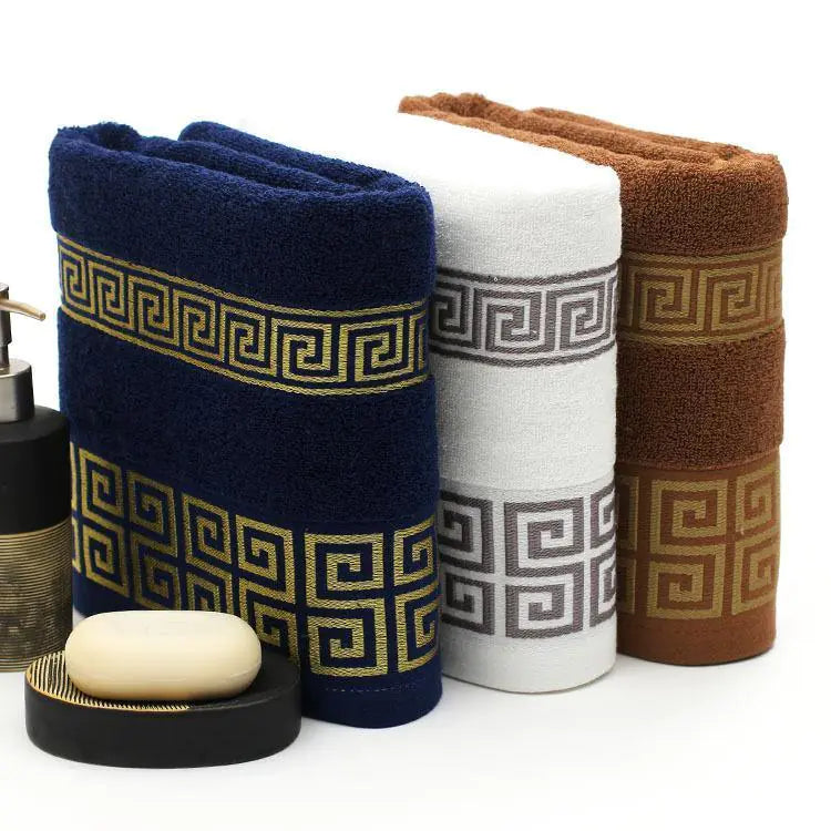 Dluxe Ave. Cotton Solid Color Large Bath Towel Gift Set