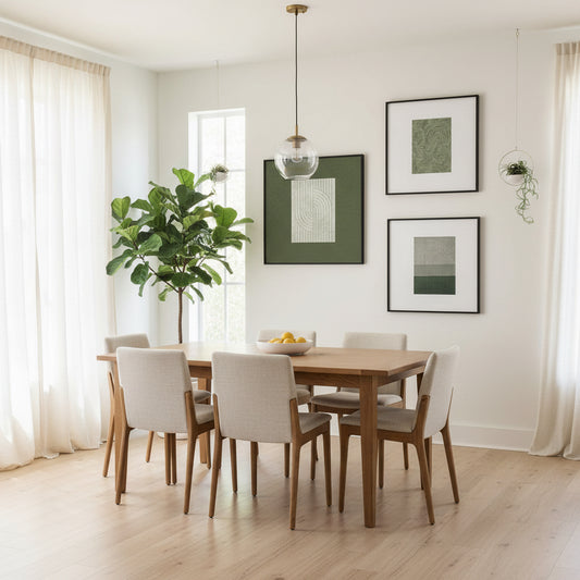 Modern Botanical Canvas Wall Art for Living Room Decor