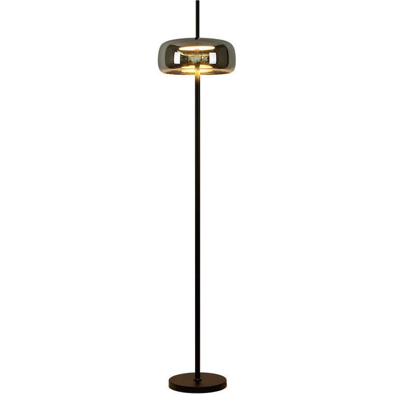 Dluxe Ave. Italian Modern Floor Lamp with Glass Shade