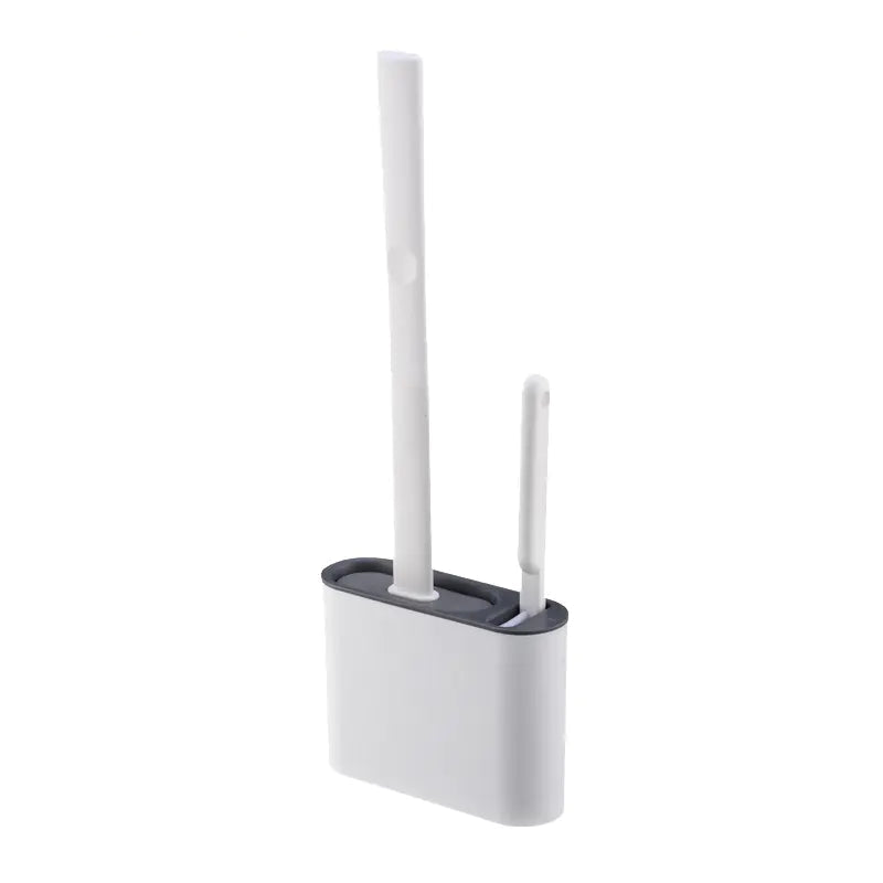 Dluxe Ave. Wall-mounted Toilet Brush and Holder with Silicone Head