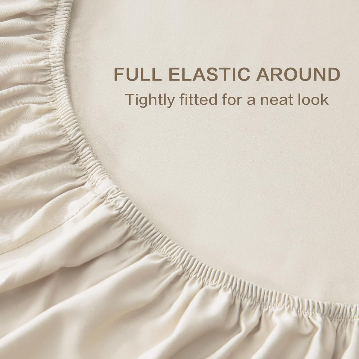Dluxe Ave. (CALI./ KING) 4 Pcs Sheet Set/ 100% Viscose Bamboo/ Beige