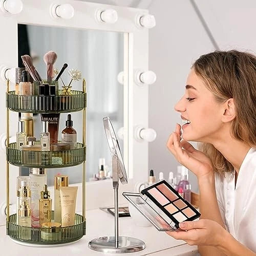 Dluxe Ave. 360 ° rotary makeup organizer bathroom counter organizer
