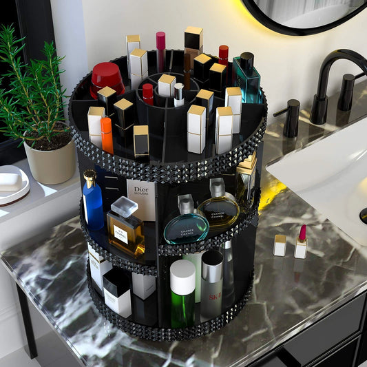 Dluxe Ave. Makeup Organizer/ 360-Degree Rotating Adjustable