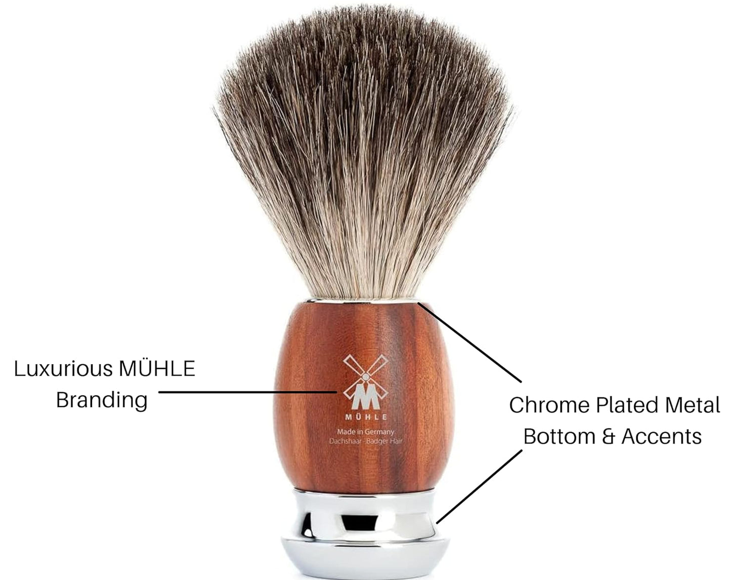 Dluxe Ave. Plum Wood Pure Badger Shaving Brush