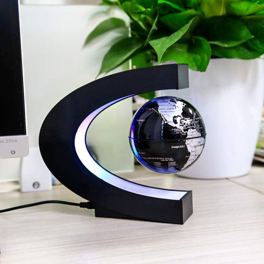 Dluxe Ave. Magnetic Levitating Globe with LED Light, Display Frame Stand