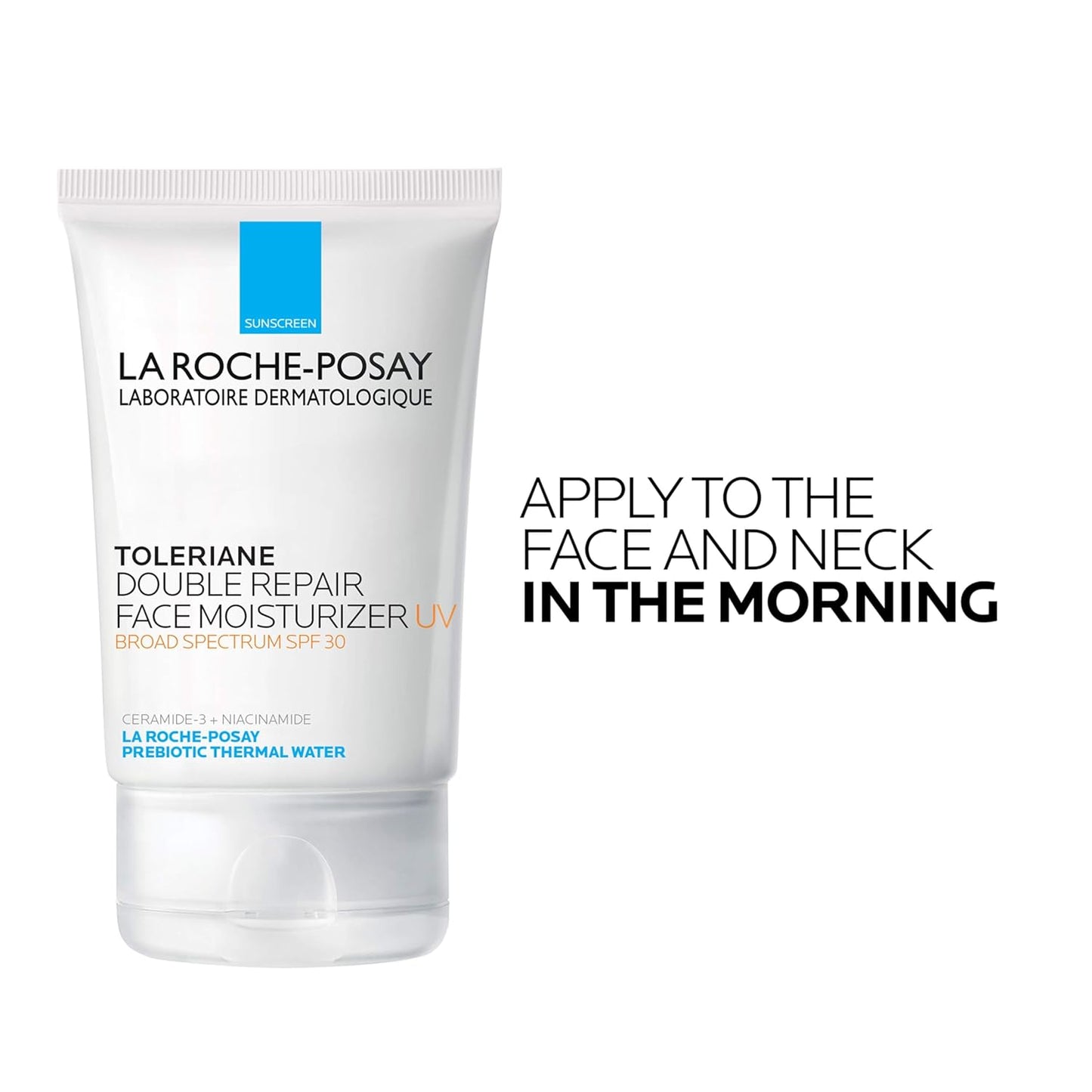 Dluxe Ave. La Roche-Posay Toleriane Double Repair UV SPF Moisturizer for Face Daily Facial Moisturizer with Sunscreen SPF 30 Niacinamide and Glycerin Oil Free Moisturizing Sun Protection