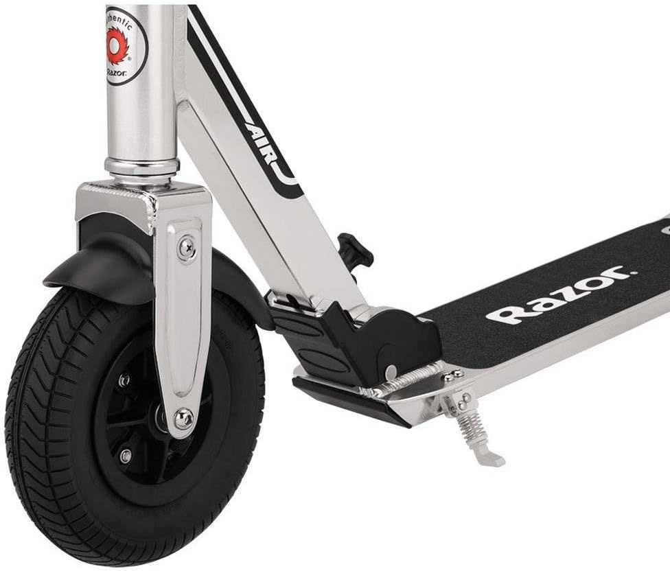 Dluxe Ave. A5 Air Kick Scooter, strong aluminum frame, anti-rattle handlebars and folding system- Silver