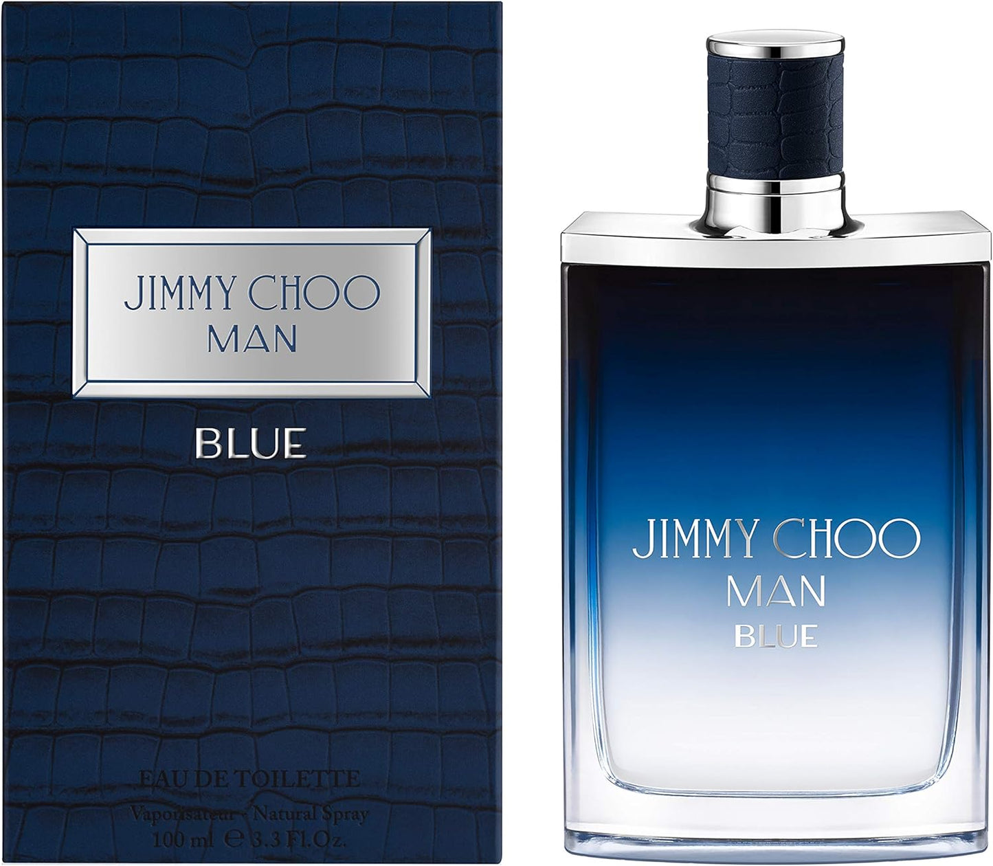 Dluxe Ave. JIMMY CHOO Man Blue Eau de Toilette - Long Lasting Fragrance with notes of Black Pepper Cypress & Vanilla Bean - Leathery & Woody - 3.3 fl. oz.