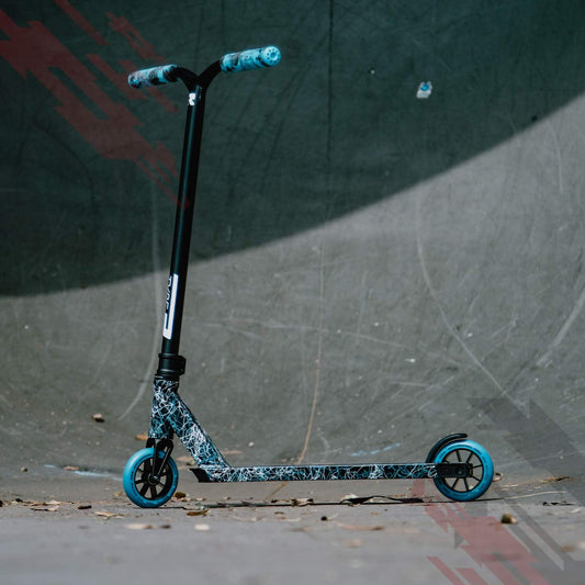 Dluxe Ave. Type R Complete Pro Scooter - Pro Scooters - Pro Scooters for Adults/Pro Scooters for Kids (Black/Blue/White)