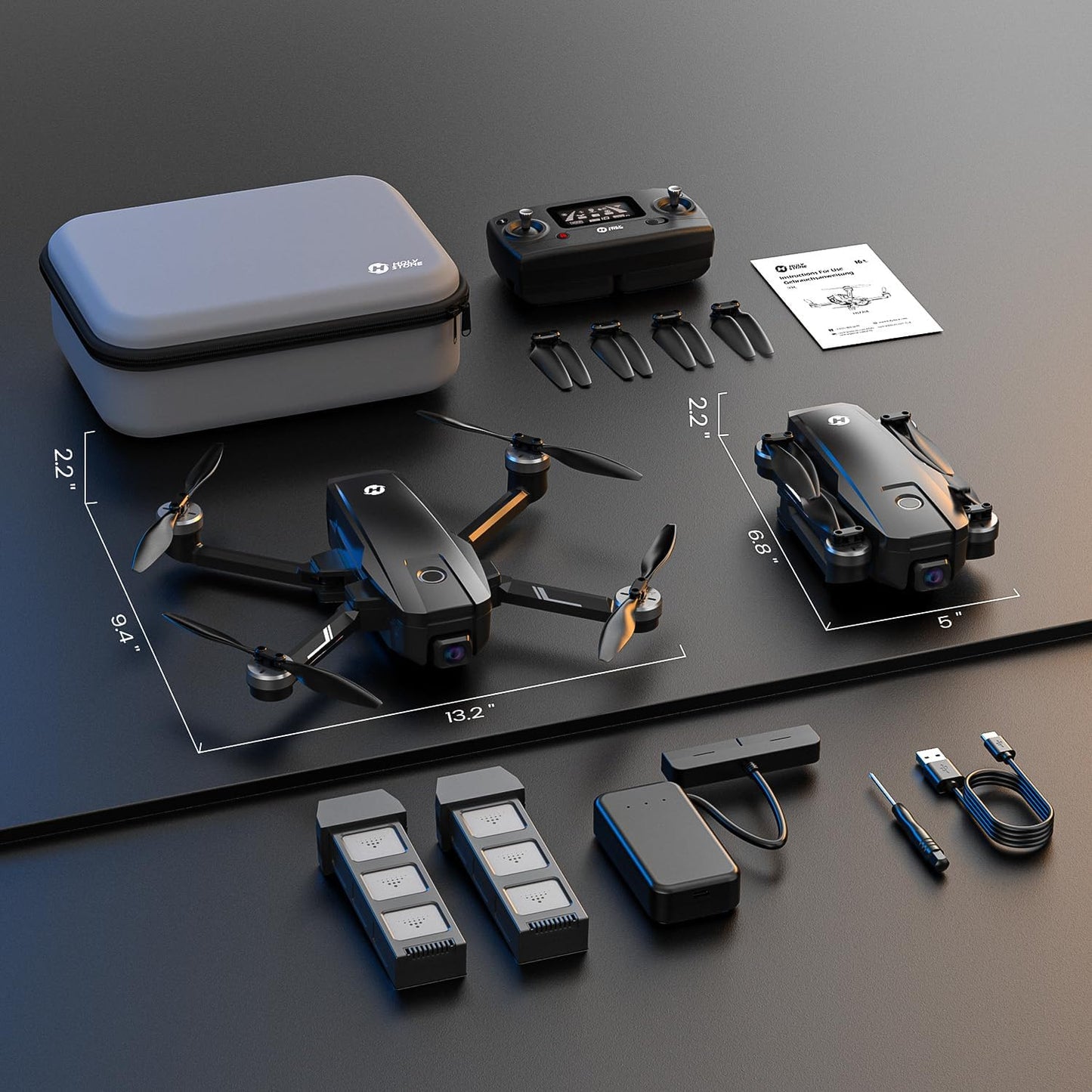 Dluxe Ave. Drones with Camera for Adults/ 4K Integrated/ 46 Min Flight Time