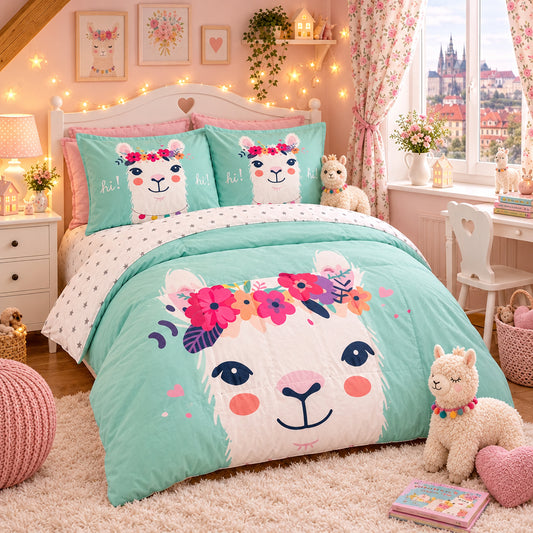 Dluxe Ave. (QUEEN) 3. Pcs Comforter and Bedding Set