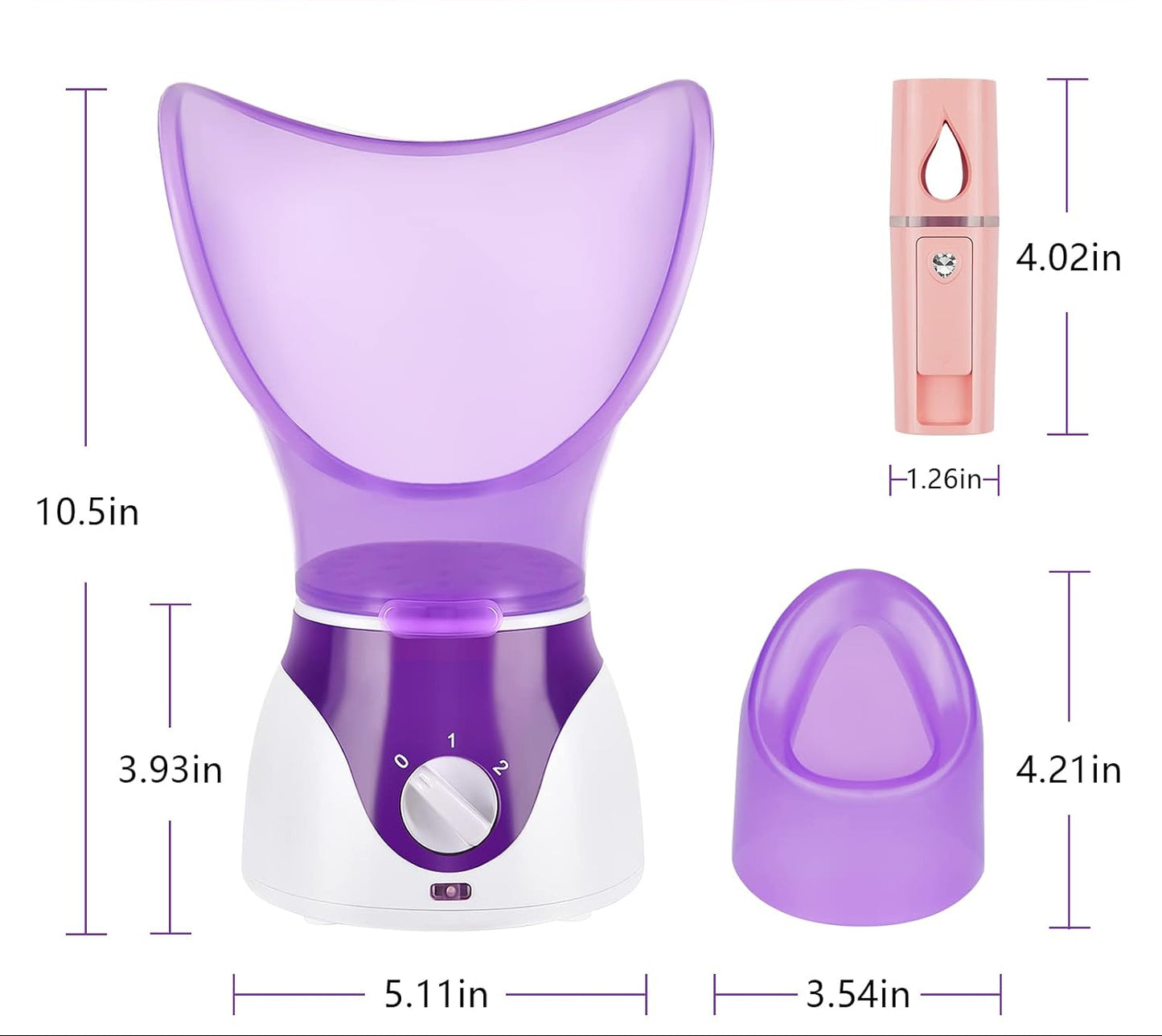 Dluxe Ave. Face Steamer for Deep Cleaning/ Purple