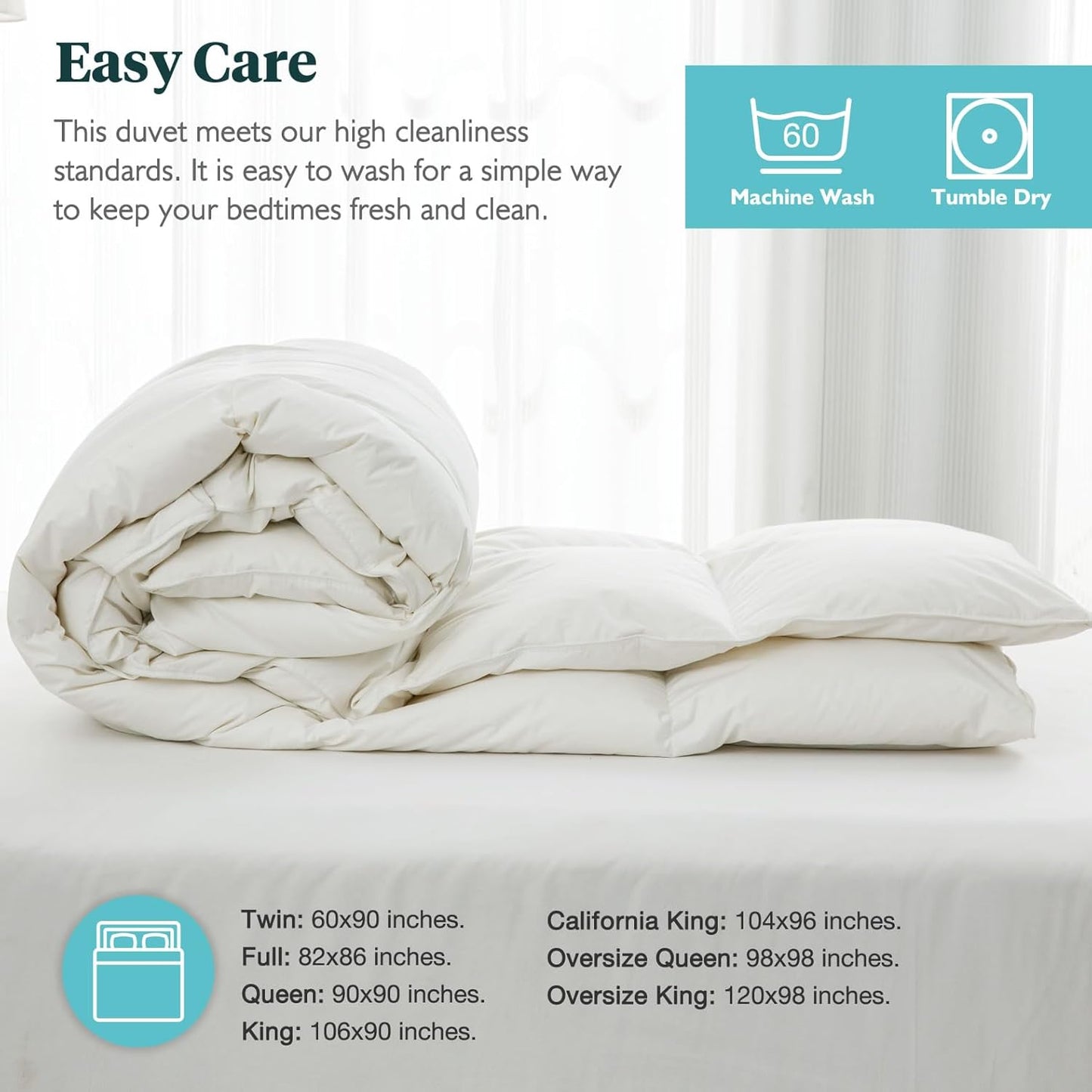 Dluxe Ave. ( TWIN ) Feathers & Down Comforter Organic Duvet Insert 100% Cotton/ Feathers and 350 FP Down 420Z Filler All Season/ White
