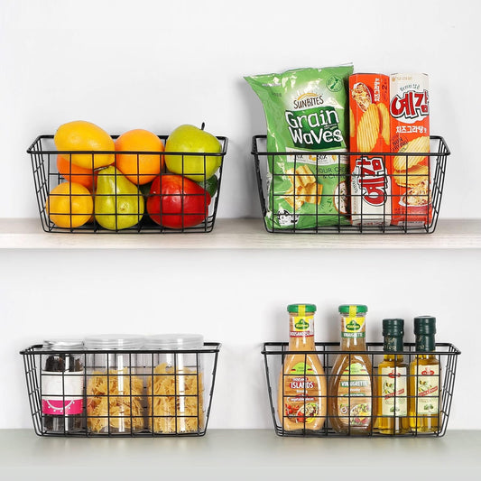 Dluxe Ave. 5 Pack Wire Storage Hanging Wall Basket/ Premium Metal