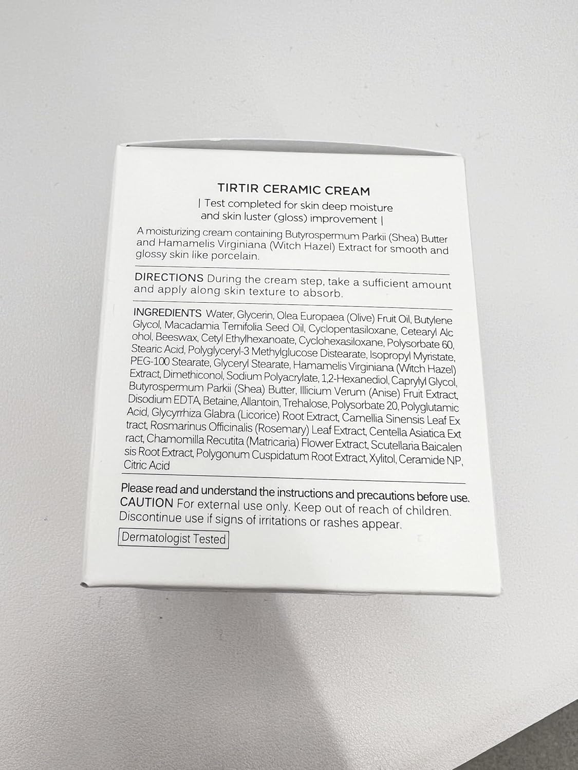 Dluxe Ave. TIRTIR Natural Ceramide Cream | Deep moisturizer for Glass Skin Polyglutamic acid Centella Asiatica Extract Skin barrier Lightweight Mild Nature derived ingredients Dry skin Korean skincare