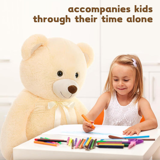 Dluxe Ave. Giant Teddy Bear Stuffed Animal Big Teddy Bear Life Size 36in Large Teddy Bear Cuddly Soft