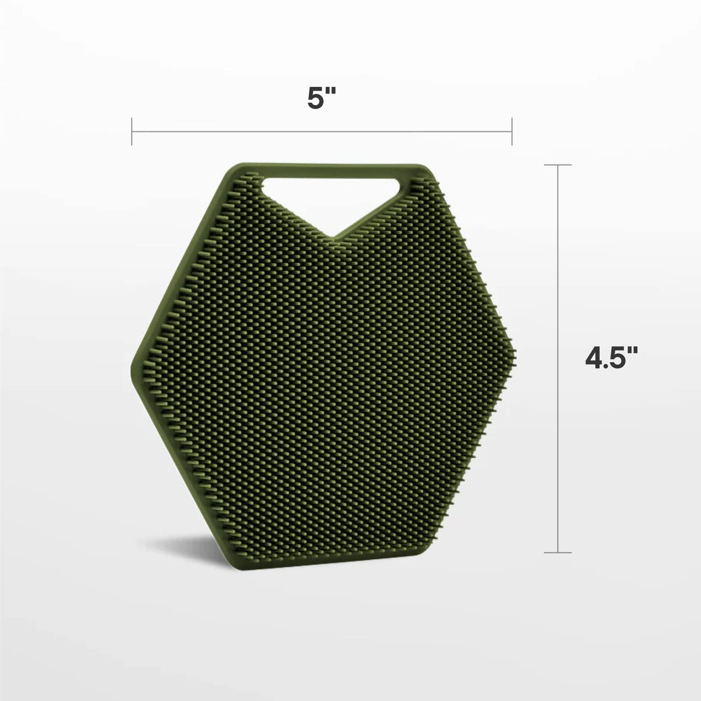 Dluxe Ave. Tooletries - Body Scrubber - Silicone Exfoliating Scrubber - Bathroom & Shower Accessories for Men Travel Essentials for Men - Durable & Long Lasting Body Wash Scrubber for Men - Army Green
