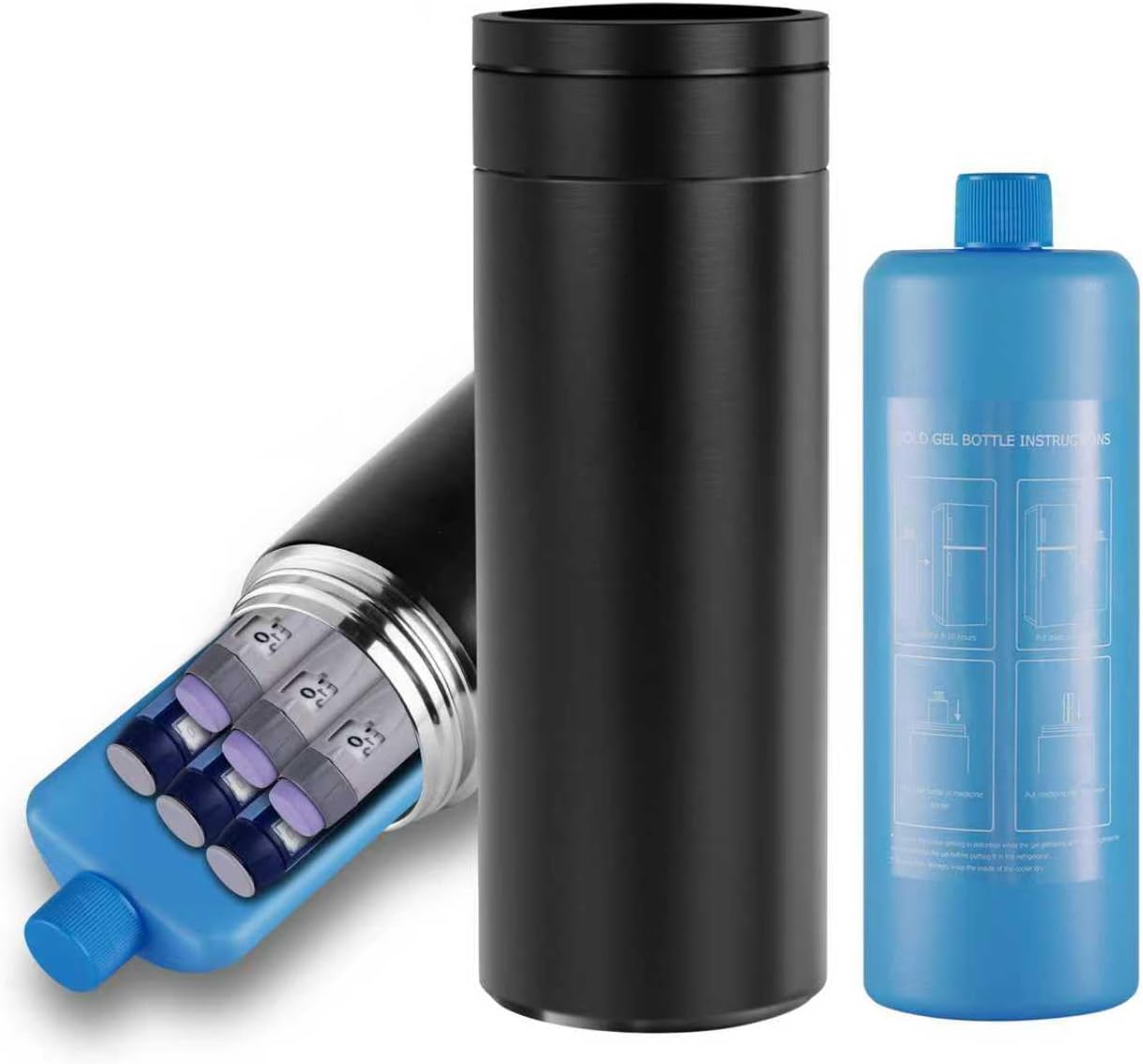 Dluxe Ave. 60H Insulin Pens Cooler Travel Case/ Temp Display/ Black