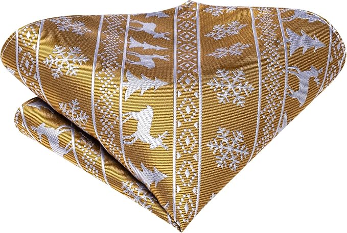 Dluxe Ave. Silk Ties for Men Green Red Black Mens Ties Set Dark Gold