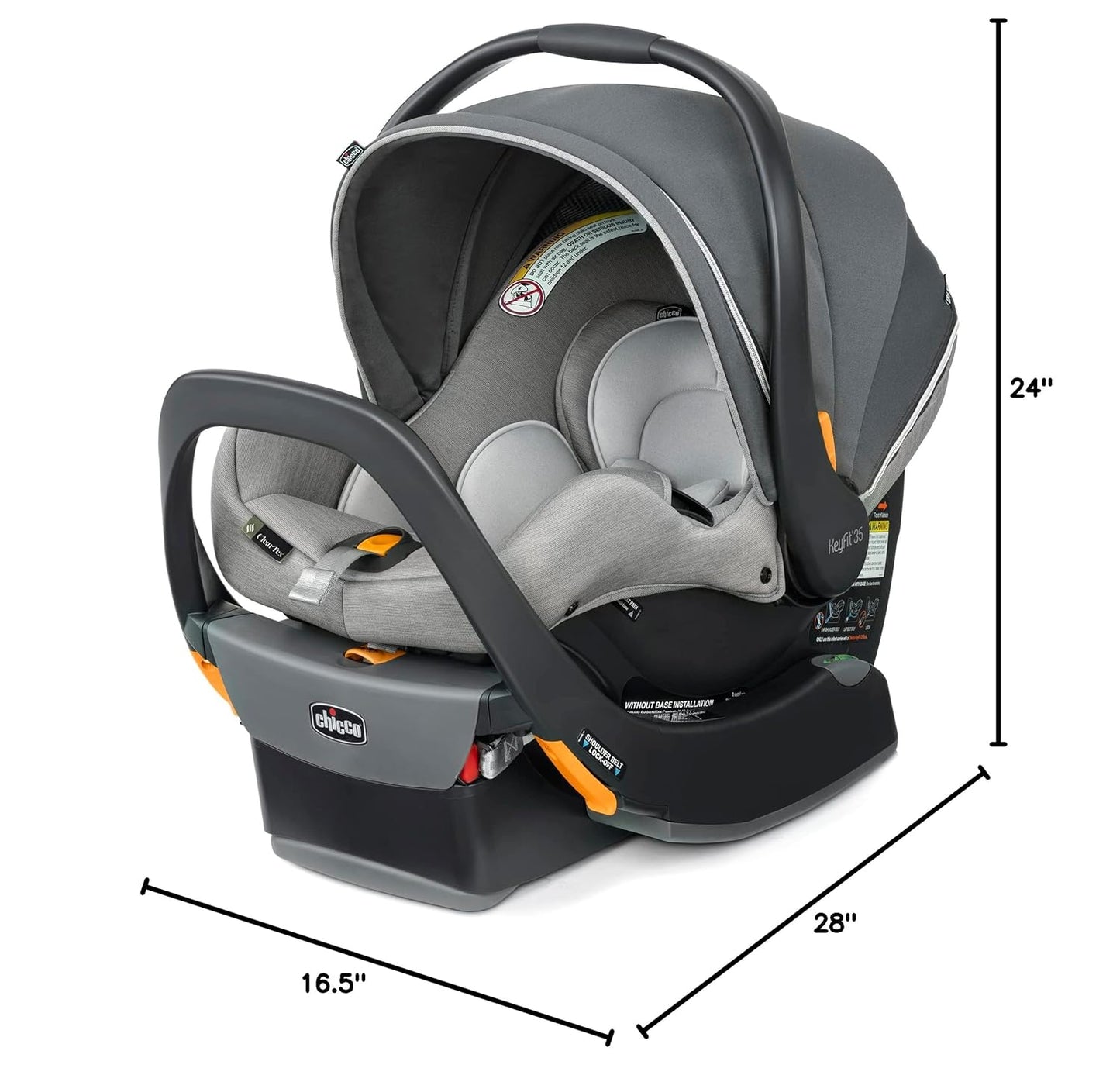 Dluxe Ave. Infant Car Seat and Base/ Rear-Facing for 4-35 lbs Infants With Head/Body Support