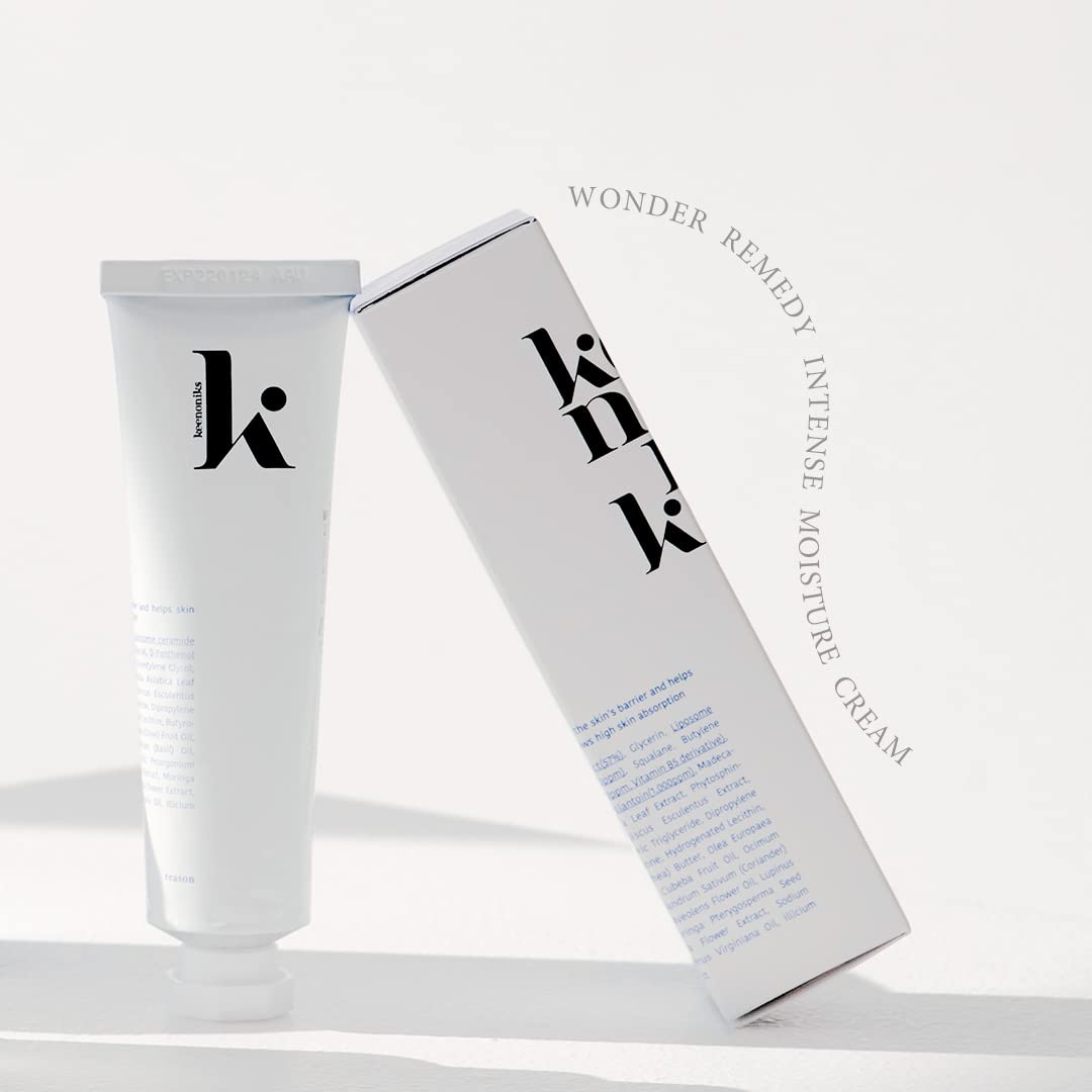 Dluxe Ave. keenoniks Wonder Remedy Intensive Hydrating Facial Moisturizing Cream - Ceramide CICA for Blemish & Redness Relief Skin Barrier Repair Care | Centella Asiatica Korean Daily Skincare - 3.38 Fl Oz