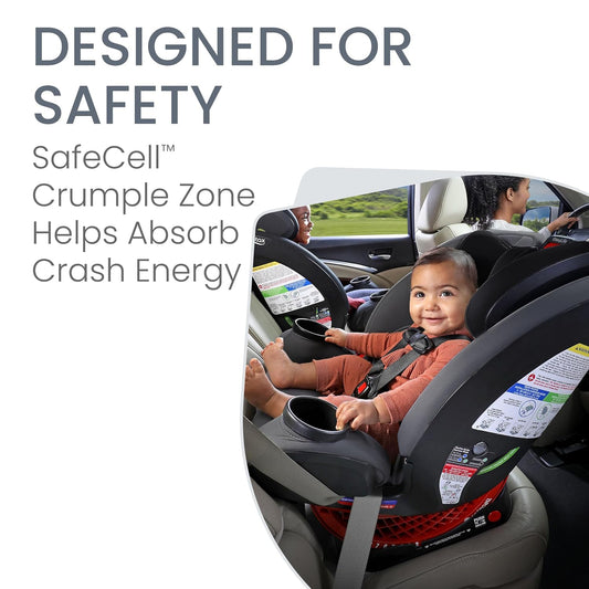 Dluxe Ave. Convertible Car Seat/ 5 to 120 Pounds/ Converts from Rear-Facing Infant Car Seat to Forward-Facing/ Booster Seat/ Onyx Stone