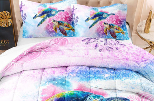 Dluxe Ave. ( QUEEN ) 3 Pcs Comforter and Bedding Set