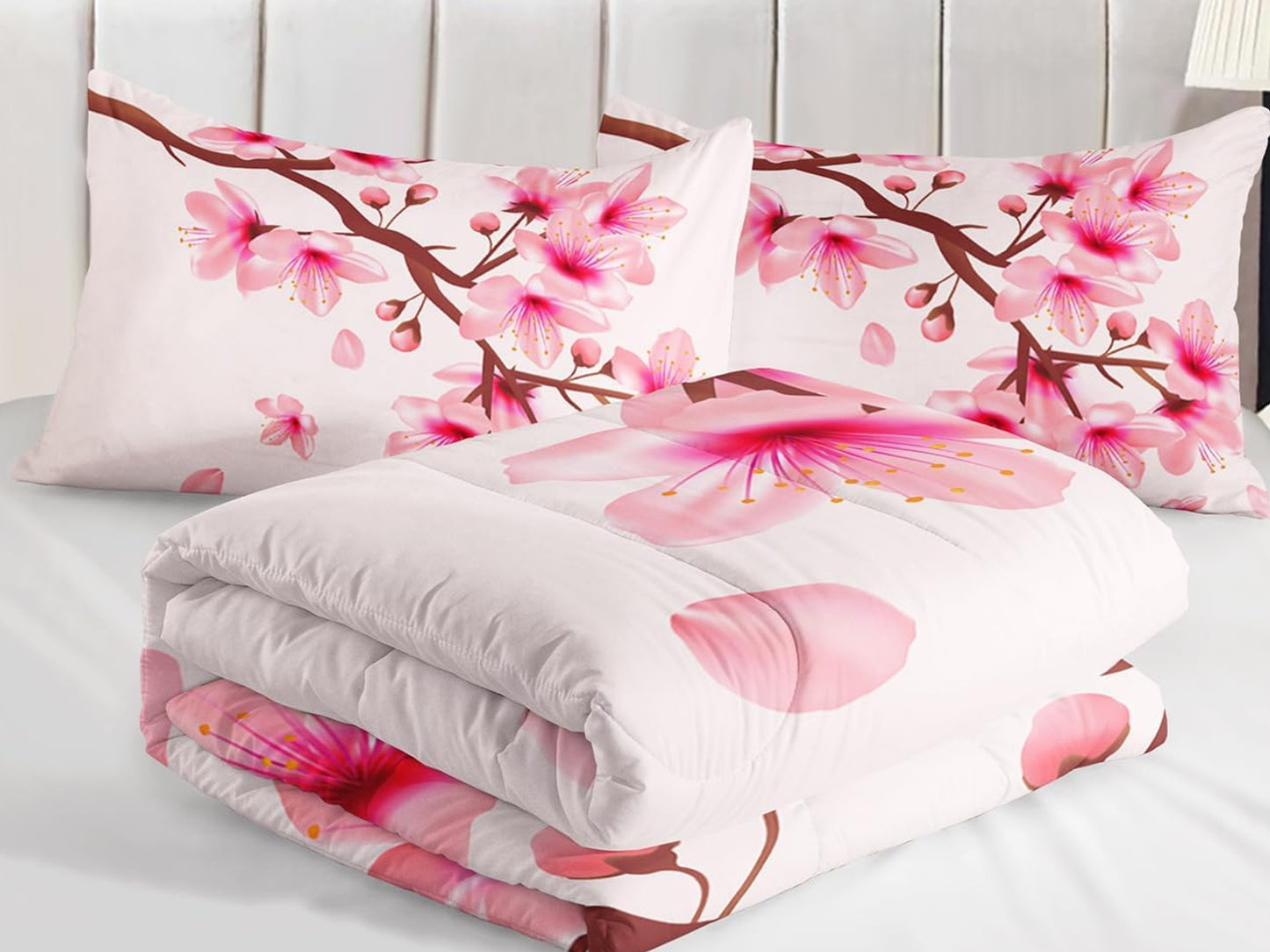 Dluxe Ave. ( FULL ) 3 Pcs Comforter and Bedding Set/ Pink