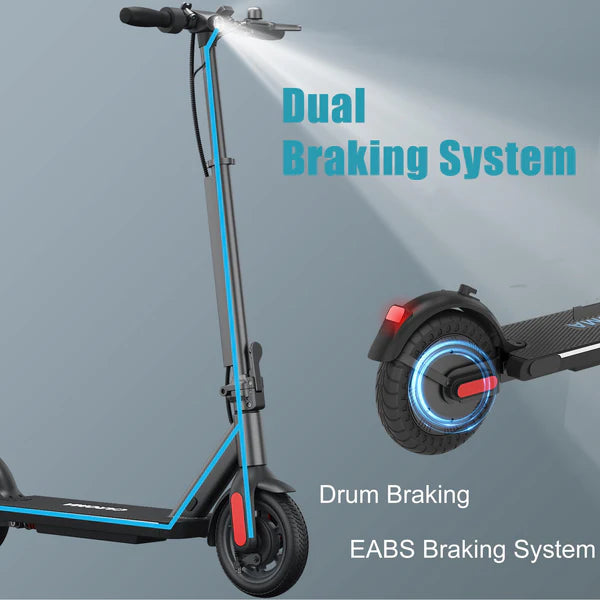 Dluxe Ave. Caroma Electric Scooter Adults 350W Max 20 Miles & 20 Mph 9" Solid Tires Electric Scooters for Adults Height Adjustable E Scooter Adults Foldable Commuting Scooter Electric 265Lbs Load Black