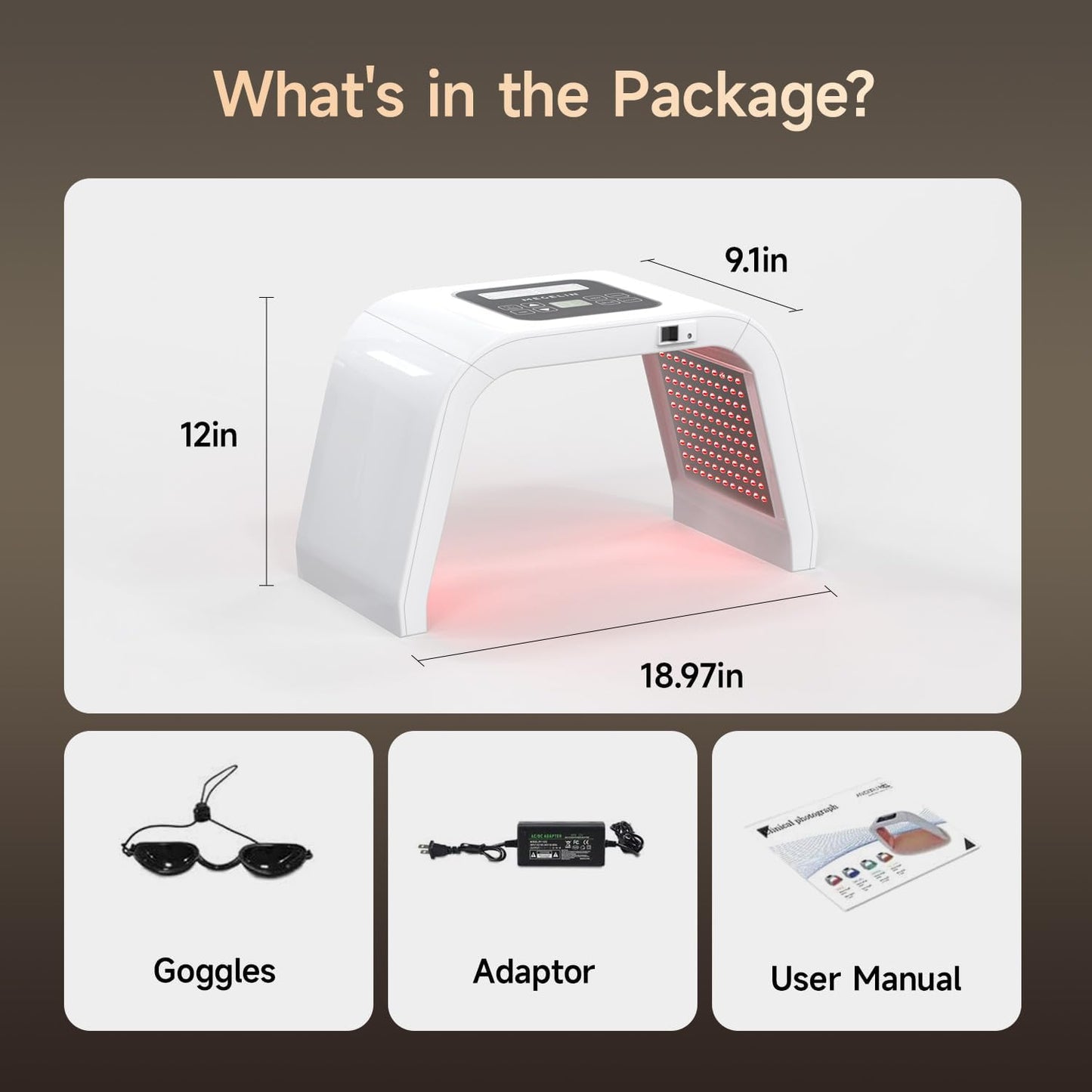 Dluxe Ave. Megelin 8 in 1 Colors LED Light Therapy Machine