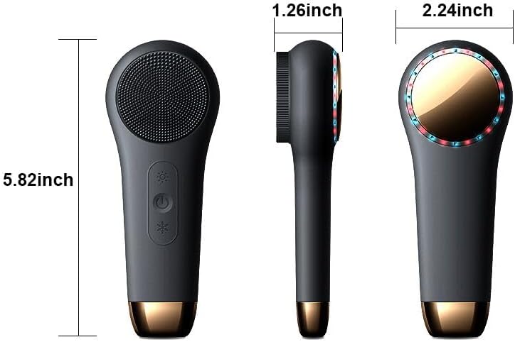 Dluxe Ave. Rechargeable Waterproof for Deep CleansingSilicone Face Cleansing Brush/ Black